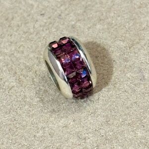 🆕Listing! Brighton Spectrum Bead in Amethyst with Square dark purple crystals